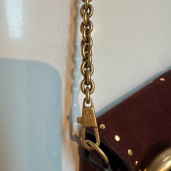 Gucci Studded Horsebit Shoulder Chain Bag - Picture 10 of 11